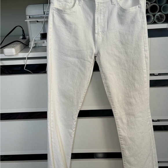 MOTHER White Insider Crop Step Fray Jeans Size 28 - Picture 2 of 11
